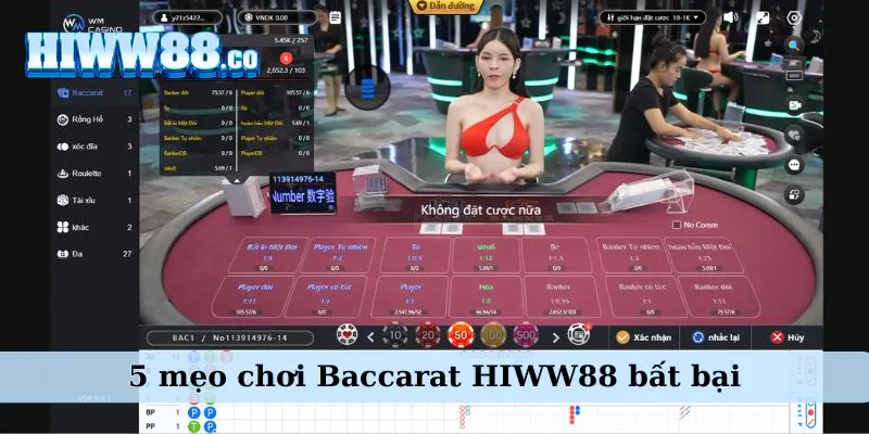 Áp dụng mẹo hay để thắng cược Baccarat WW88