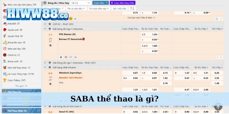 SABA thể thao là gì?