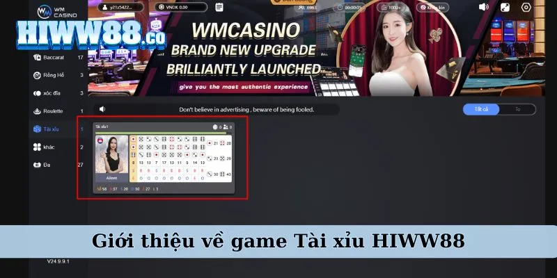 Tìm hiểu game casino Tài xỉu WW88